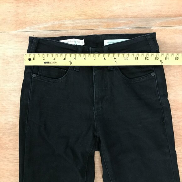 Pilcro and the Letterpress Anthropologie High Rise Skinny Jeans Women 26 Black - Picture 10 of 11